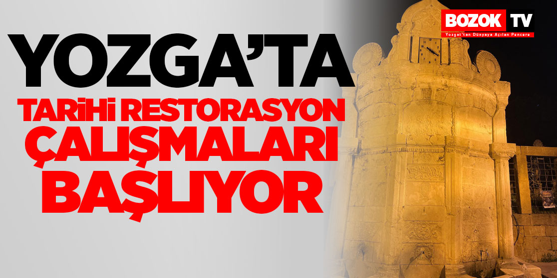 Yozgat'ta tarihi restorasyon çalışmaları başlıyor, Saatli Hamidiye Çeşmesi