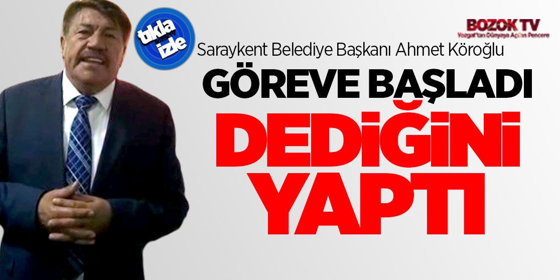 Saraykent Belediye Başkanı Ahmet Köroğlu makam kapısını söktü