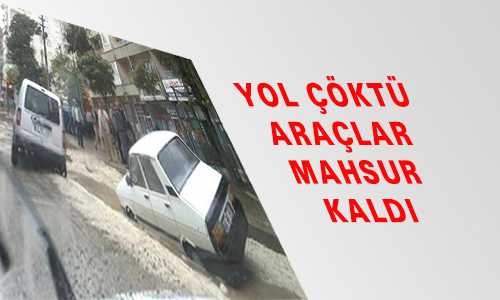 YERKÖY’DE YOL ÇÖKTÜ