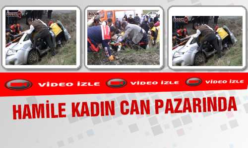 HAMİLE KADIN ARAÇTAN GÜÇLÜKLE ÇIKARTILDI