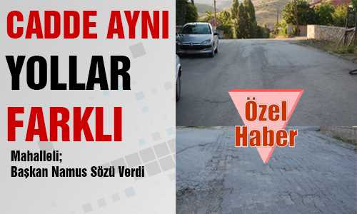 MAHALLELİ YOLLARININ YAPILMASINI BEKLİYOR