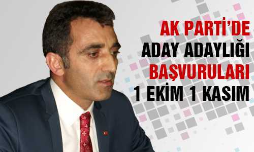 ADAY ADAYLIÐI BAŞVURULARI 1 EKİM 1 KASIM