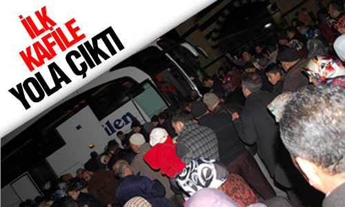 İLK UMRE YOLCULARI DUALARLA GÖNDERİLDİ