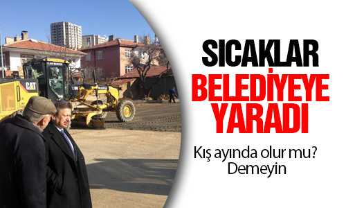 BELEDİYEDEN KIŞ AYINDA ASFALT ÇALIŞMASI
