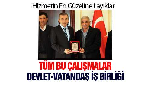 VALİ YAZICI’YA TEŞEKKÜR PLAKETİ