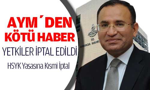 Adalet Bakanı’nın Yetkilerini AYM İptal Etti
