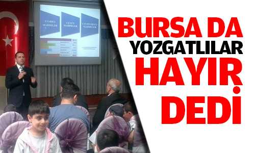 Bursa Yozgatlılar Kültür Derneği Düzenlediği Programla Uyuşturuya Hayır Dedi