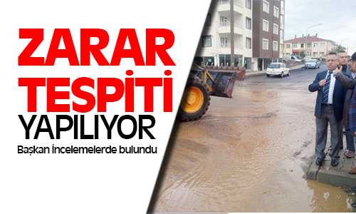 Başkan Arslan Yağmur Sonrası Zararı Yerinde İnceledi