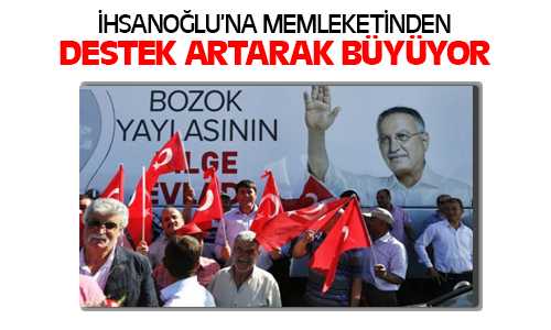 İhsanoğlu’na Memleketinden Pankartlı Destek