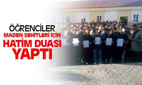 İmam Hatip Öğrencileri Ermenek Maden Şehitleri İçin Hatim Duası Yaptı