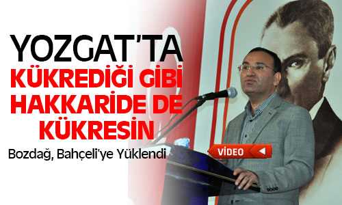 Bakan Bozdağ, CHP Laf Üretir, MHP Slogan