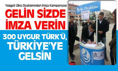 Ülkü Ocaklarından Uygur Türkleri İçin İmza Kampanyası