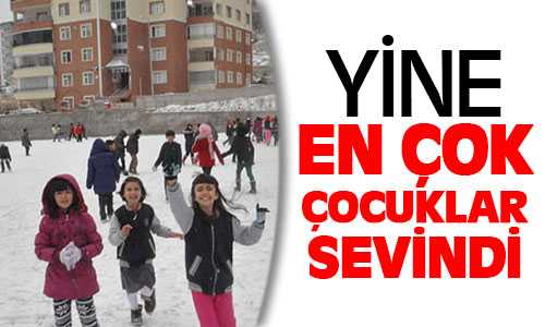 Karın Yağışına En Çok Çocuklar Sevindi