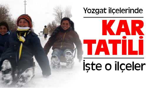 Yozgat İlçelerinde Kar Tatili