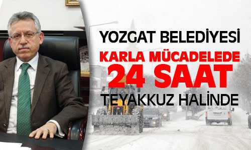 Belediye Karla Mücadelede 300 Kişilik Ekiple Çalışıyor