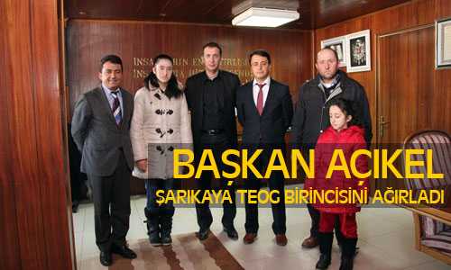 Sarıkaya TEOG Birincisi Hatice Yenice Başkan Açıkel’i Ziyaret Etti