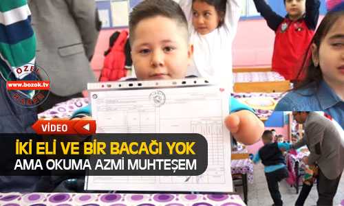 Engelli Muhammed Enes’in Okuma Azmi Örnek Oluyor