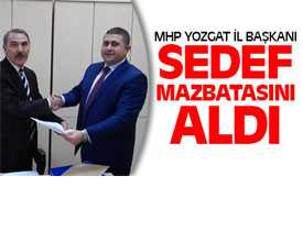 MHP Yozgat İl Başkanı Sedef Mazbatasını Aldı