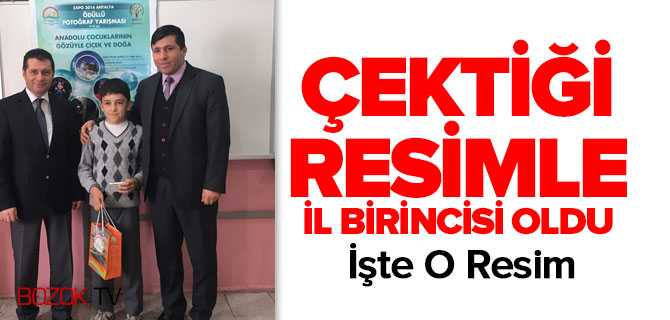 Çektiği Resimle İl Birincisi Oldu
