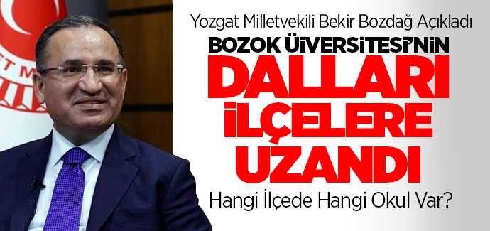 Bozdağ, Bozok Üniversitesi'nin dalları 7 ilçeye uzandı