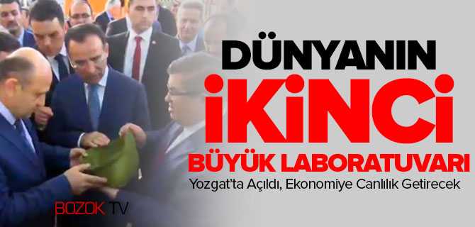 Dünyanın İkinci Büyük Laboratuvarı Yozgat'ta Açıldı