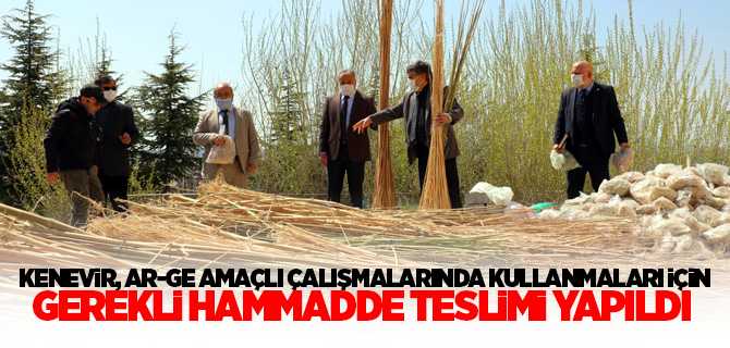 YOBÜ’de Kenevir Araştırma Gruplarına Ar-Ge Amaçlı Çalışmalarında Kullanmaları İçin Gerekli Hammadde Teslimi YapıldıI