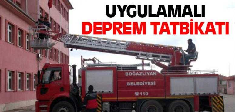 Boğazlıyan'da İlk ve Ortaokul Öğrencilerine Uygulamalı Deprem Tatbikatı