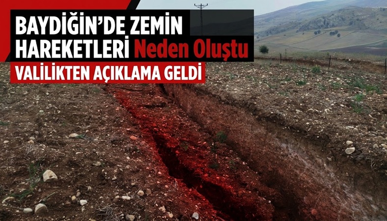 Yozgat'ın Aydıncık ilçesine Bağlı Baydiğin’de Zemin Hareketleri: Tarım Arazilerinde Derin Çatlaklar Tespit Edildi
